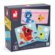 Load image into Gallery viewer, Janod - Parent and Baby Animals Puzzles - Pikabo Baby