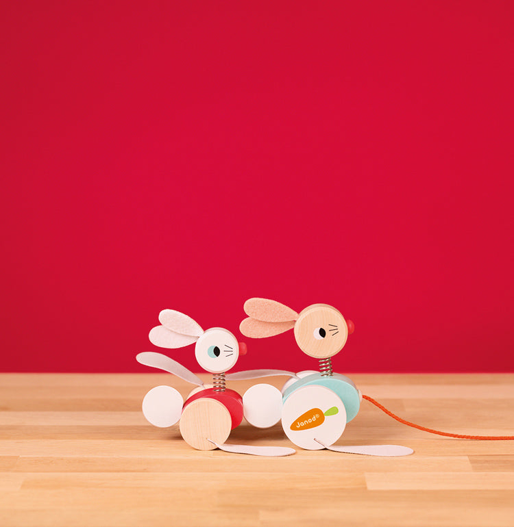 Janod - Pull-along Rabbits - Pikabo Baby