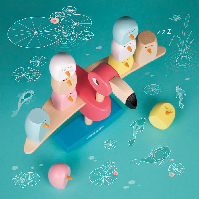 Janod - Balancing Flamingo Game - Pikabo Baby