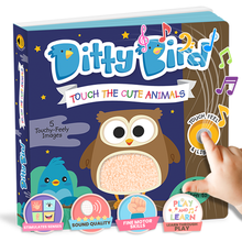 Load image into Gallery viewer, Ditty Bird First Sensory Book Montessori Method Cute Animals - Pikabo Baby