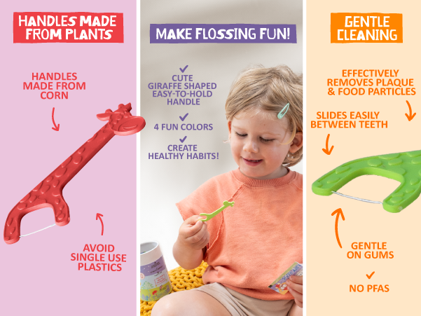 Jack N' Jill Biodegradable Floss Picks 30pcs - Pikabo Baby