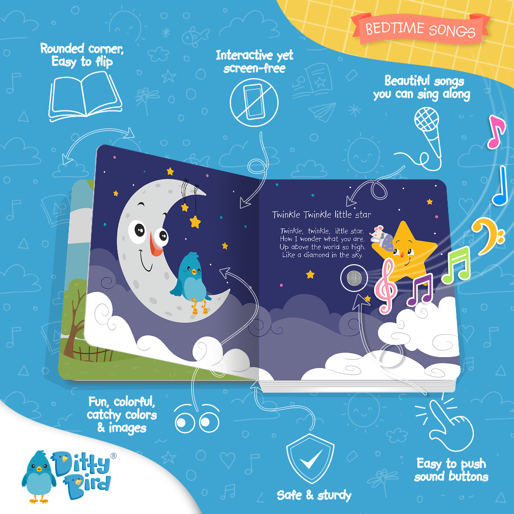 Ditty Bird | Bedtime Songs - Storytime - Baby Sound Book - Pikabo Baby