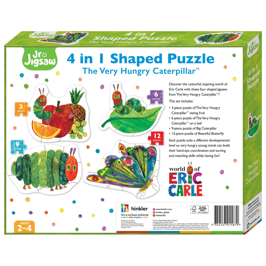 4-in-1 Shaped The Very Hungry Caterpillar Jigsaw - Pikabo Baby