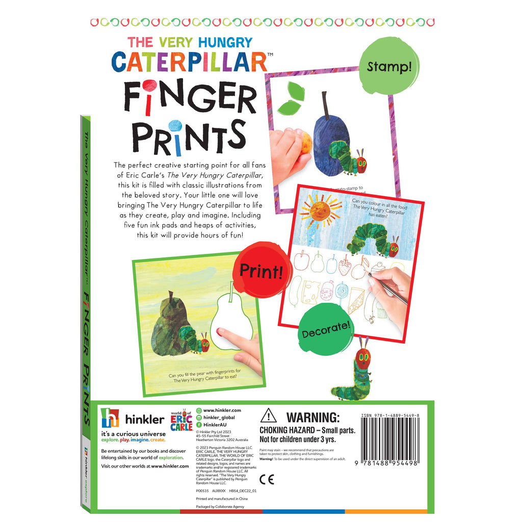 The Very Hungry Caterpillar Finger Prints - Pikabo Baby