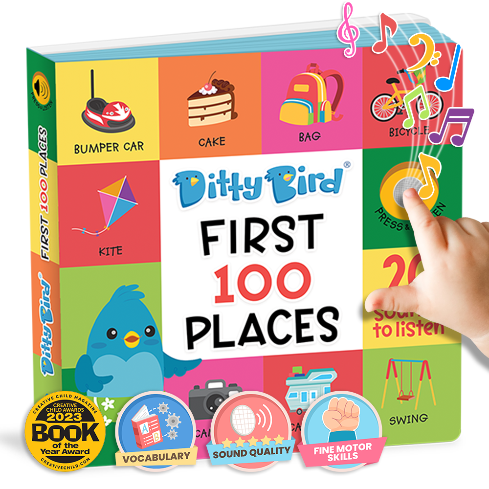 Ditty Bird Baby Sound Vocabulary Book: First 100 Places - Pikabo Baby
