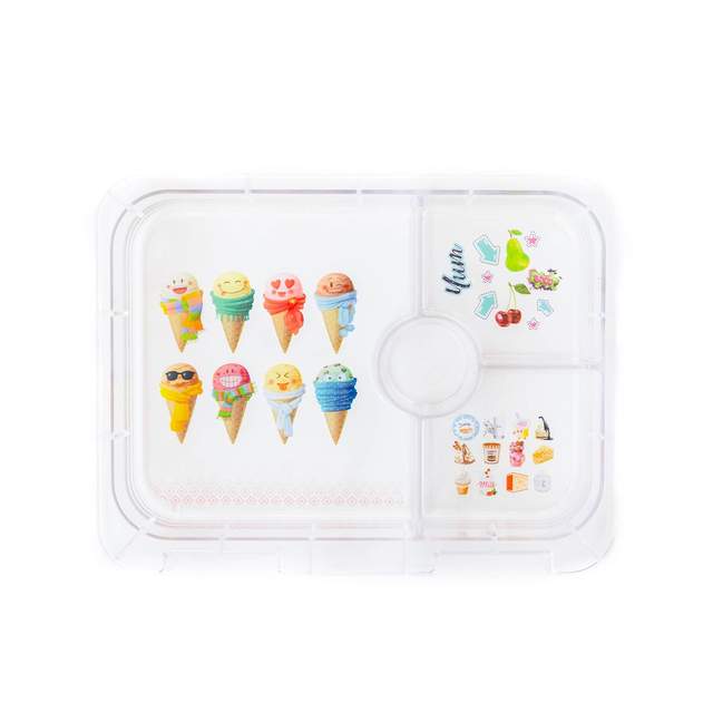 Citron Lunch box Bento Style - 4 compartments with Accessories - Car - Pikabo Baby