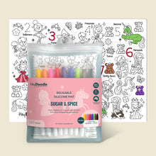 Load image into Gallery viewer, HeyDoodle Sugar &amp; Spice Classic Colouring &amp; Doodle Mat - Pikabo Baby