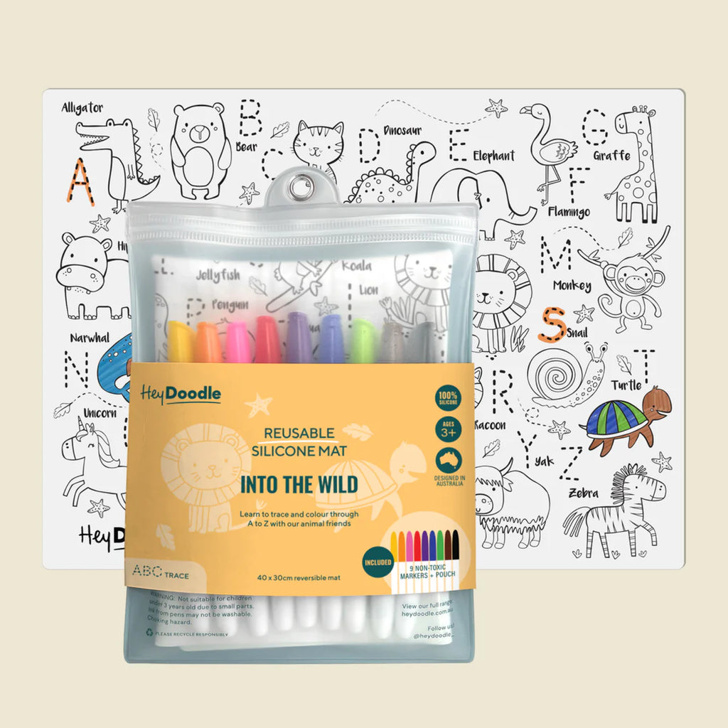 Into the Wild Classic Colouring & Doodle Mat - Pikabo Baby