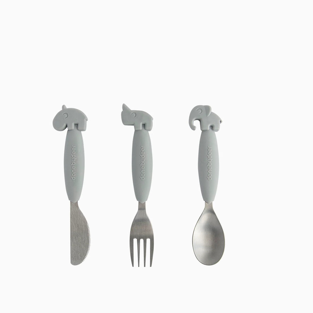 Done By Deer Easy Grip Cutlery Set - Pikabo Baby