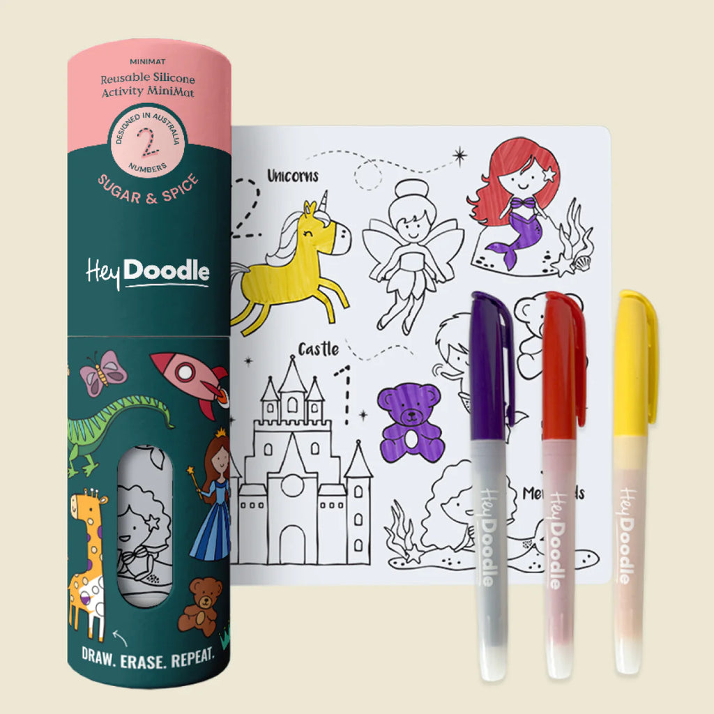 Sugar & Spice Mini Colouring & Doodle Mat - Pikabo Baby