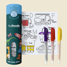 Load image into Gallery viewer, Toot Toot Honk Mini Colouring &amp; Doodle Mat - Pikabo Baby
