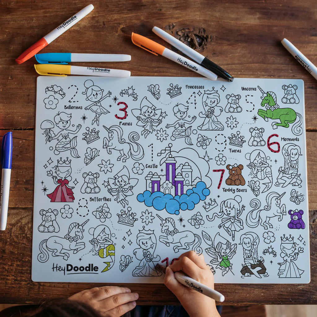 HeyDoodle Sugar & Spice Classic Colouring & Doodle Mat - Pikabo Baby