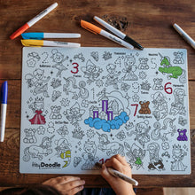 Load image into Gallery viewer, HeyDoodle Sugar &amp; Spice Classic Colouring &amp; Doodle Mat - Pikabo Baby