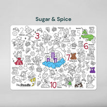 Load image into Gallery viewer, HeyDoodle Sugar &amp; Spice Classic Colouring &amp; Doodle Mat - Pikabo Baby