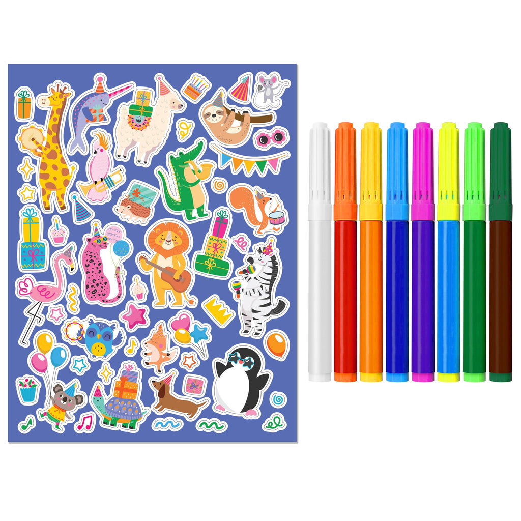 Kaleidoscope Colouring Party Animals Kit - Pikabo Baby