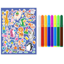 Load image into Gallery viewer, Kaleidoscope Colouring Party Animals Kit - Pikabo Baby