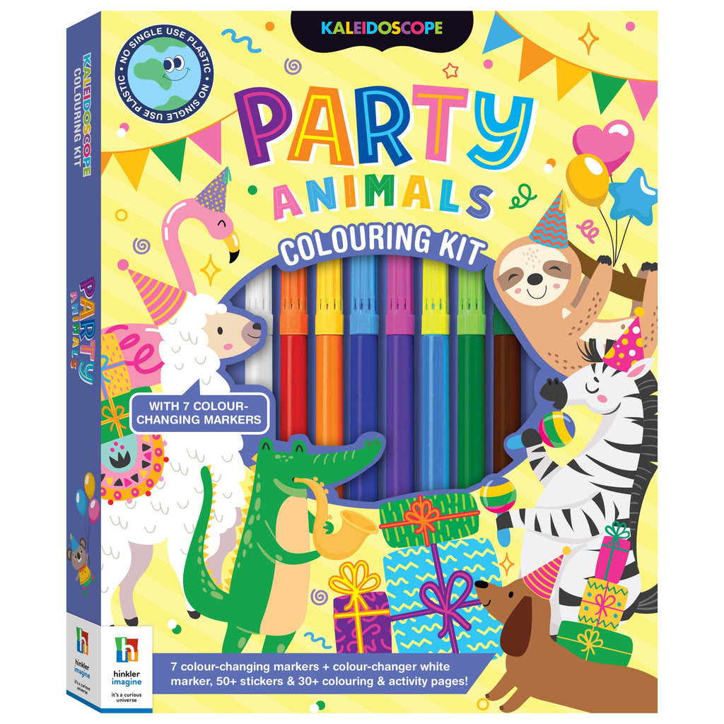 Kaleidoscope Colouring Party Animals Kit - Pikabo Baby
