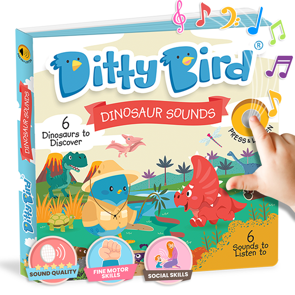 Ditty Bird Baby Sound Book Dino Lovers: Dinosaur Sounds - Pikabo Baby